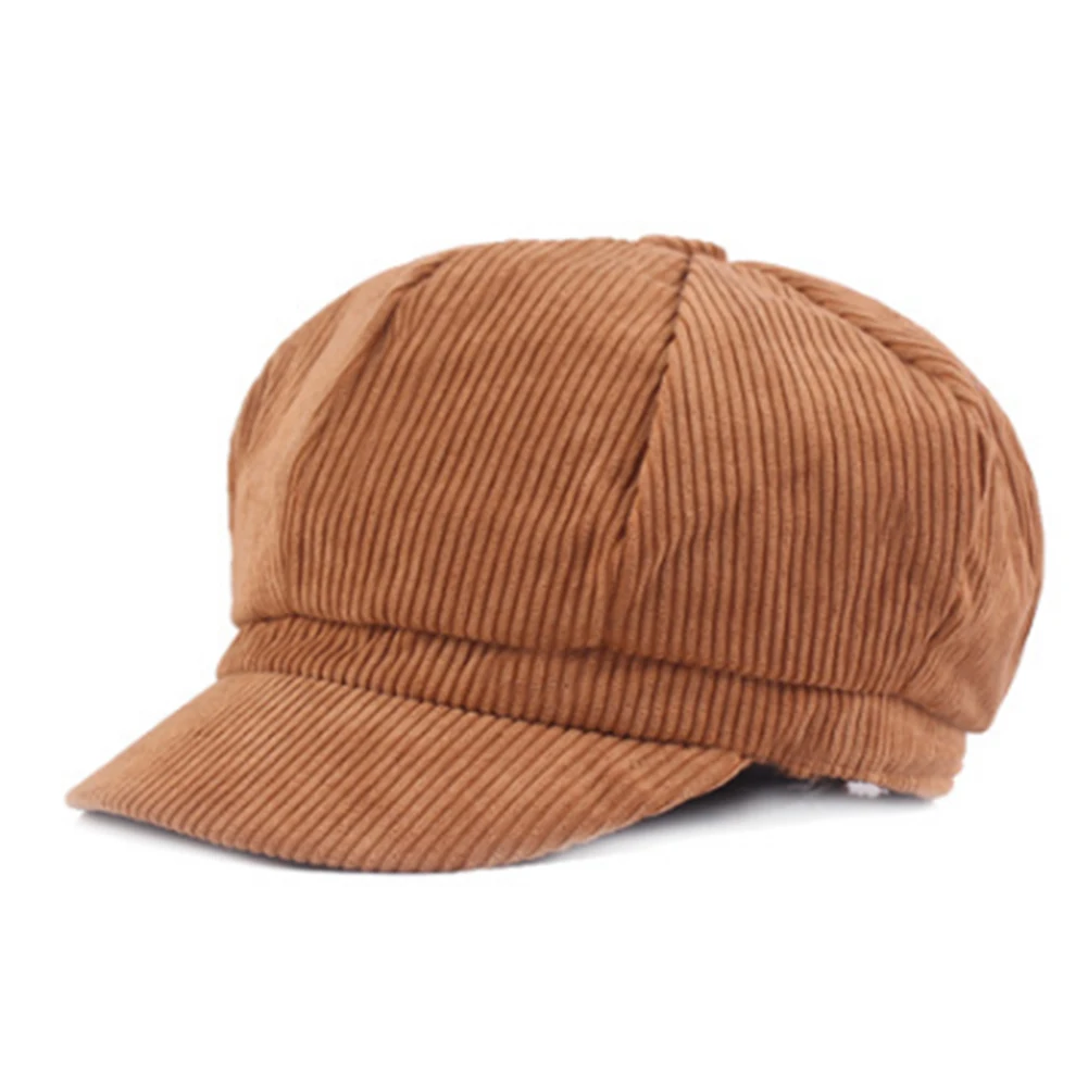 Коричневый Для женщин модная шляпа Gorras Planas Snapback Кепки s Casquette ВС Hat восьмиугольная Кепки Кепка джентльмена берет для новорожденного плоской Кепки s - Цвет: Коричневый