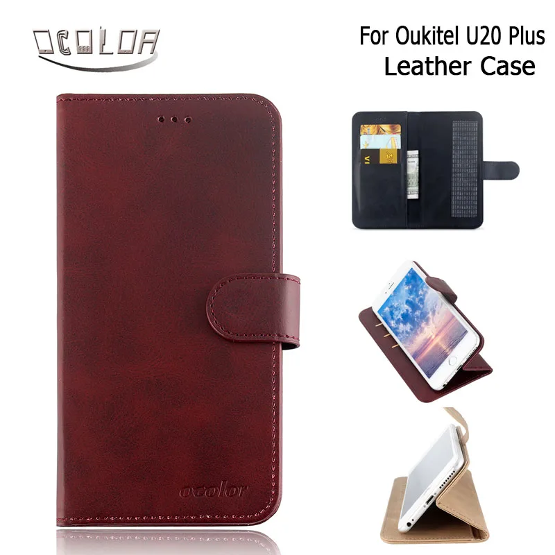 Ocolor для Oukitel U20 плюс PU кожаный чехол люкс Бумажник Защитная крышка элегантный флип