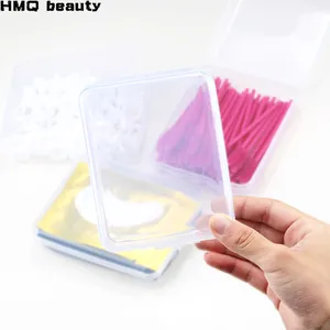 Пластиковый ящик для хранения, пинцет для наращивания ресниц, Прозрачный квадратный многоцелевой шкаф, 1 шт.