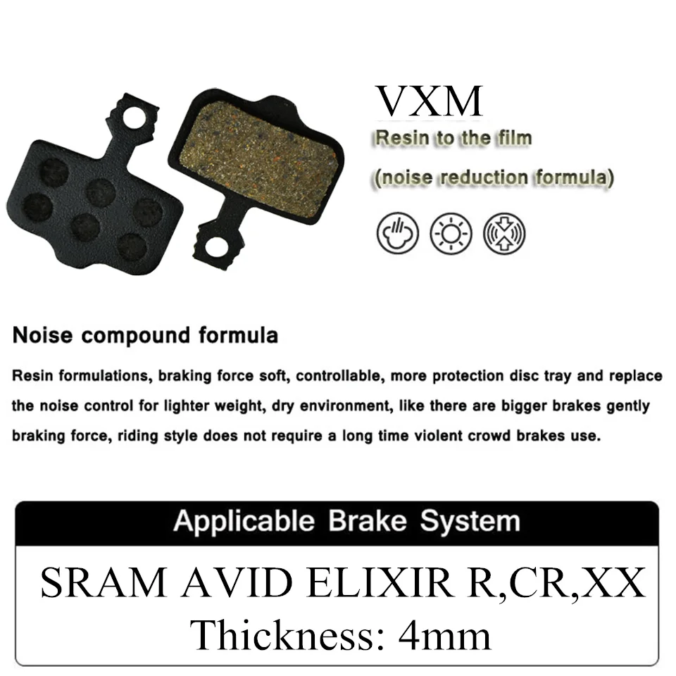 Vxm 2 пара Велосипедный Спорт Диск тормозные колодки для MTB гидравлические