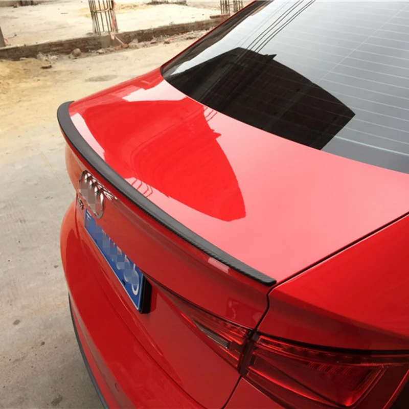 Автомобиль размеры детей от Audi A3 седан спойлер A3 S3 углеродного волокна Задняя накладка на Багажник крыло Стекло черной отделкой 2013 для A3