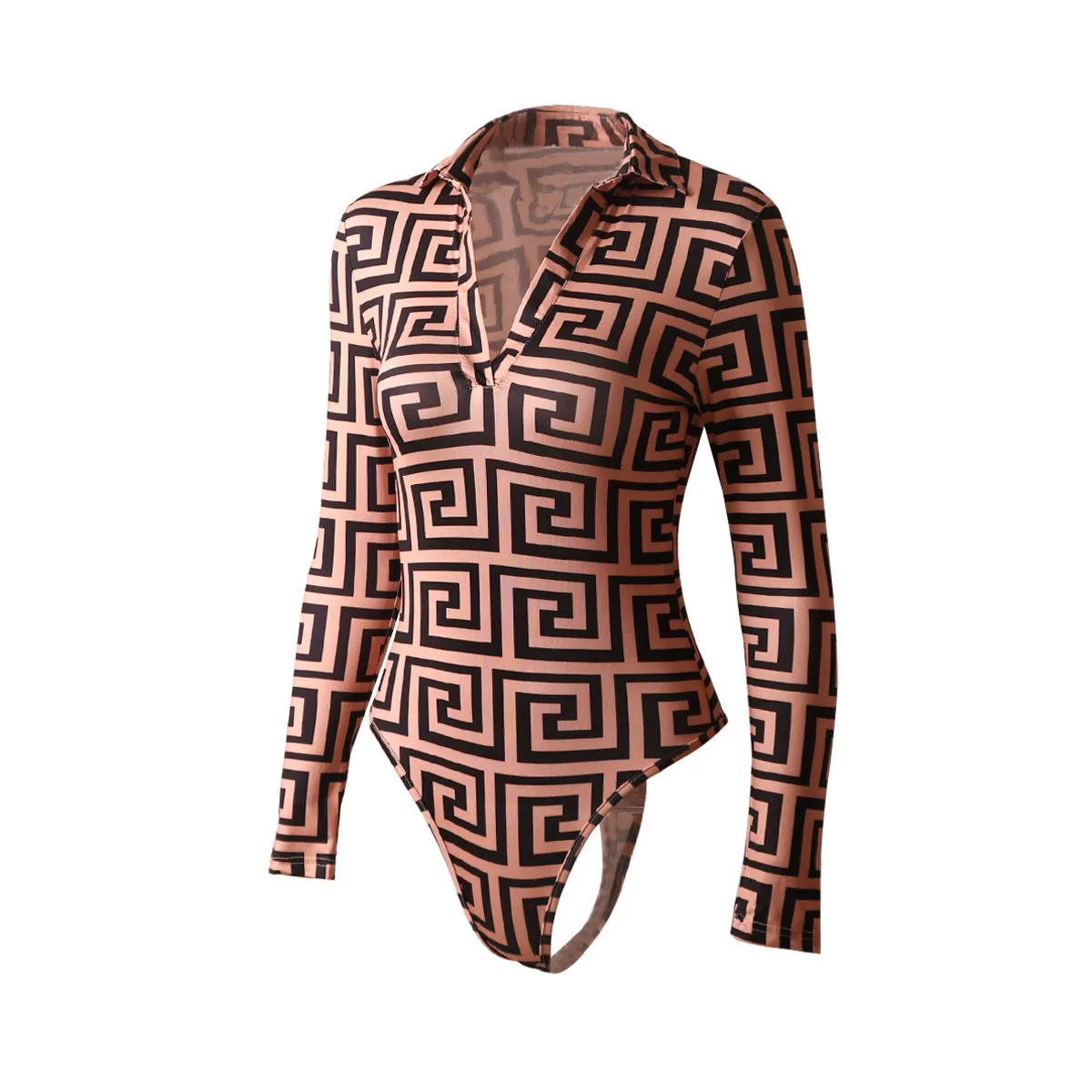 Женские сексуальные боди с V-образным вырезом тонкие топы принтом в полоску