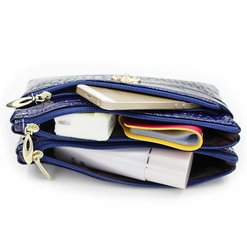 Новинка 2017 женские сумки мессенджеры из лакированной кожи крокодила через плечо