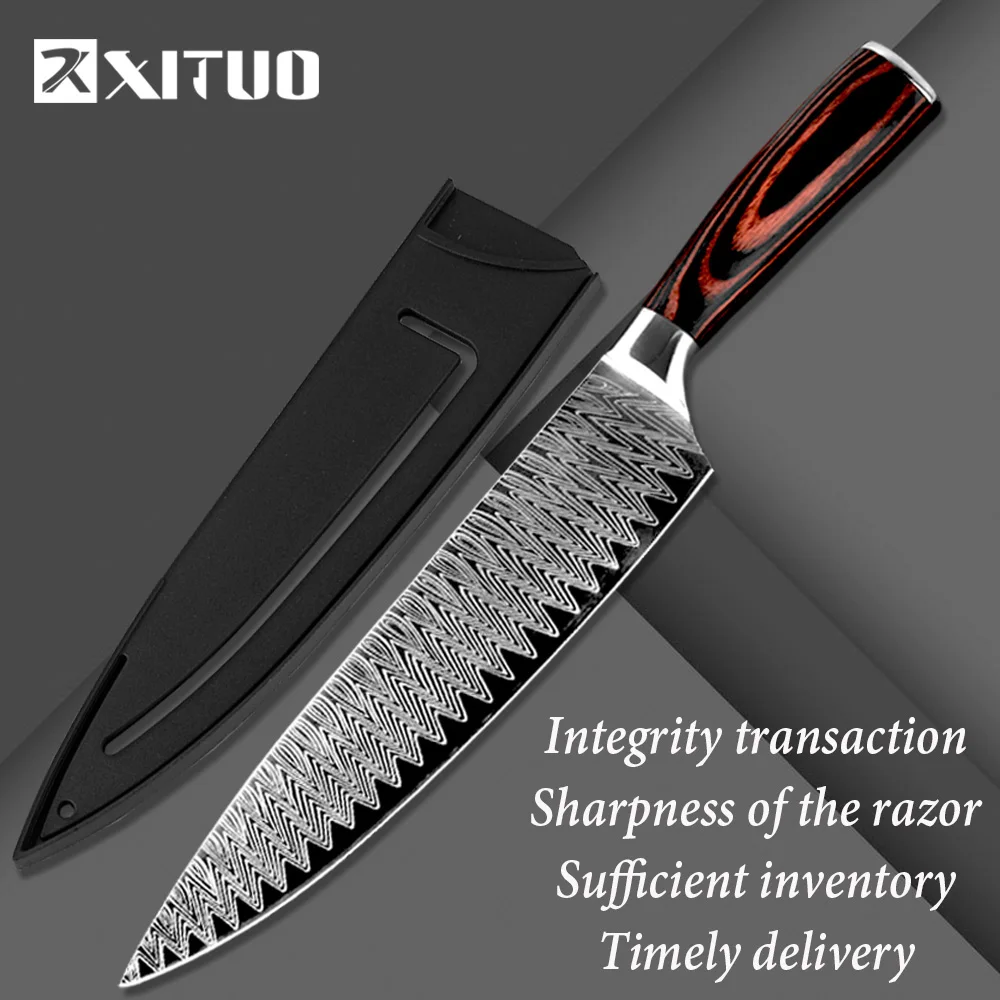 XITUO 8 &quotпрофессиональный нож шеф повара из японской нержавеющей стали Santoku