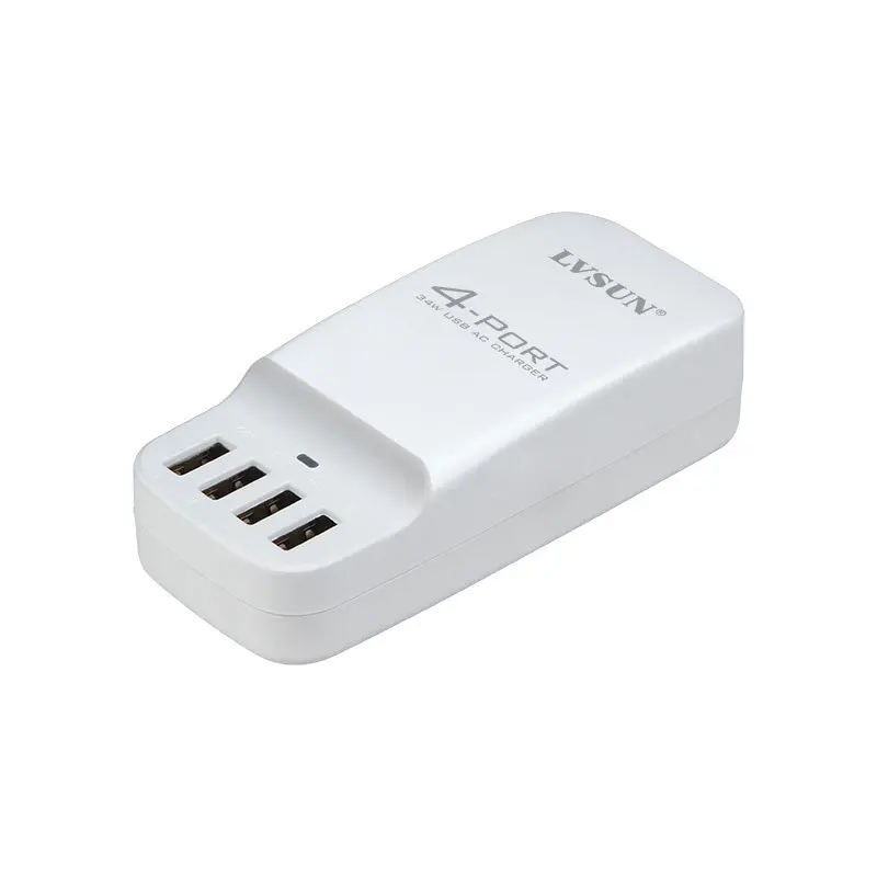 Дорожное настольное зарядное устройство LVSUN 34 Вт с 4 портами USB для ipad ipod iPhone 6 s |