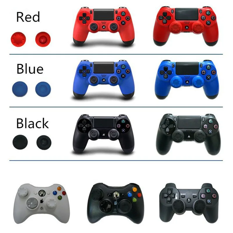 Цветные силиконовые стики для джойстика 100 шт./лот Sony PlayStation 3 PS3 PS4 Защитная крышка