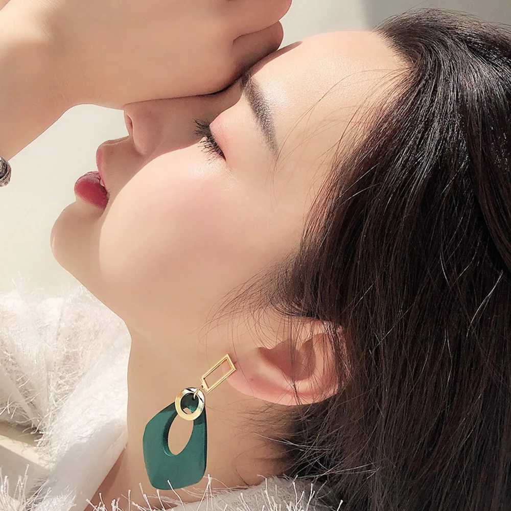 Геометрические акриловые серьги кулоны для девочек вечеринки дня рождения хит! |