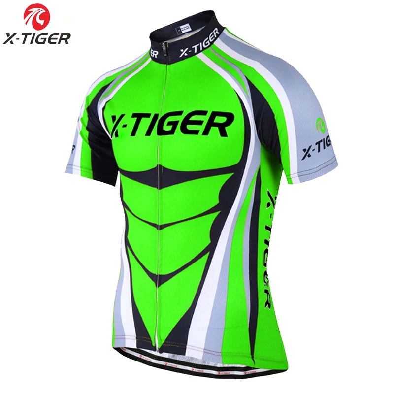 Велосипедные трикотажные изделия X-TIGER 2020 Pro зеленая летняя быстросохнущая
