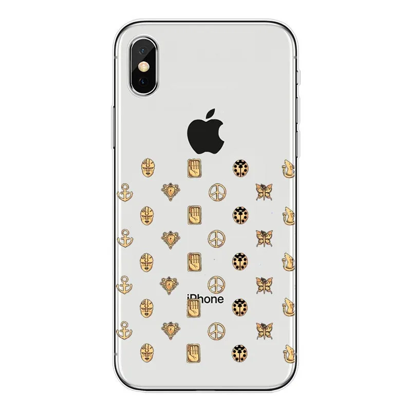 TPU JOJO'S Необычные Приключения над небом JoJo аниме аксессуары для телефонов чехол оболочка для Apple iPhone XR XS MAX X 8 7 Plus 6 5 - Цвет: TPU