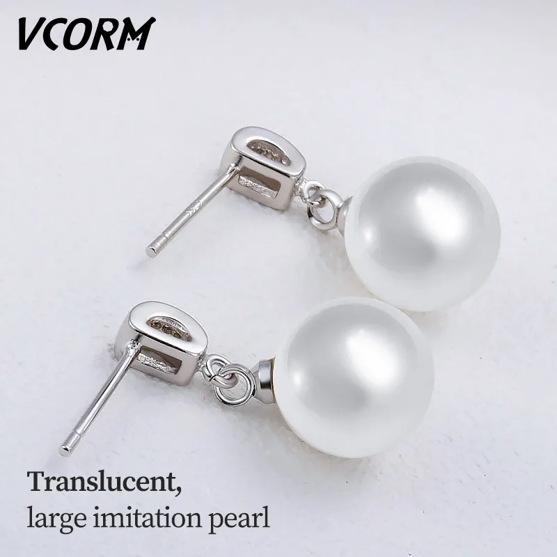 VCORM модные маленькие серьги гвоздики с кристаллами для женщин милые имитацией