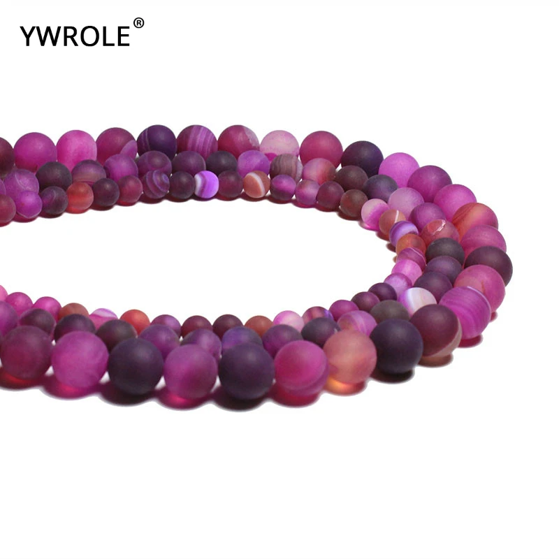 6/8/10mm Natural Dull Polish Stripe Agat Matte Stone Beads For Jewelry Making DIY Bracelet Material Strand 15'' Hand made |