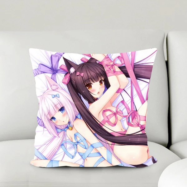 Новый домашний Текстиль полиэстер квадратная Подушка Чехол Loli японское аниме