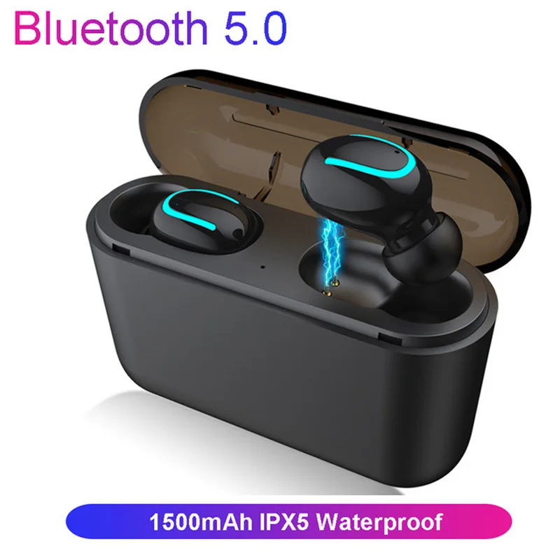 Q32 Bluetooth5.0 Earphones TWS Wireless Headphone Blutooth Earphone Handsfree Sport Earbud Gaming Headset Phone pk HQB | Электроника