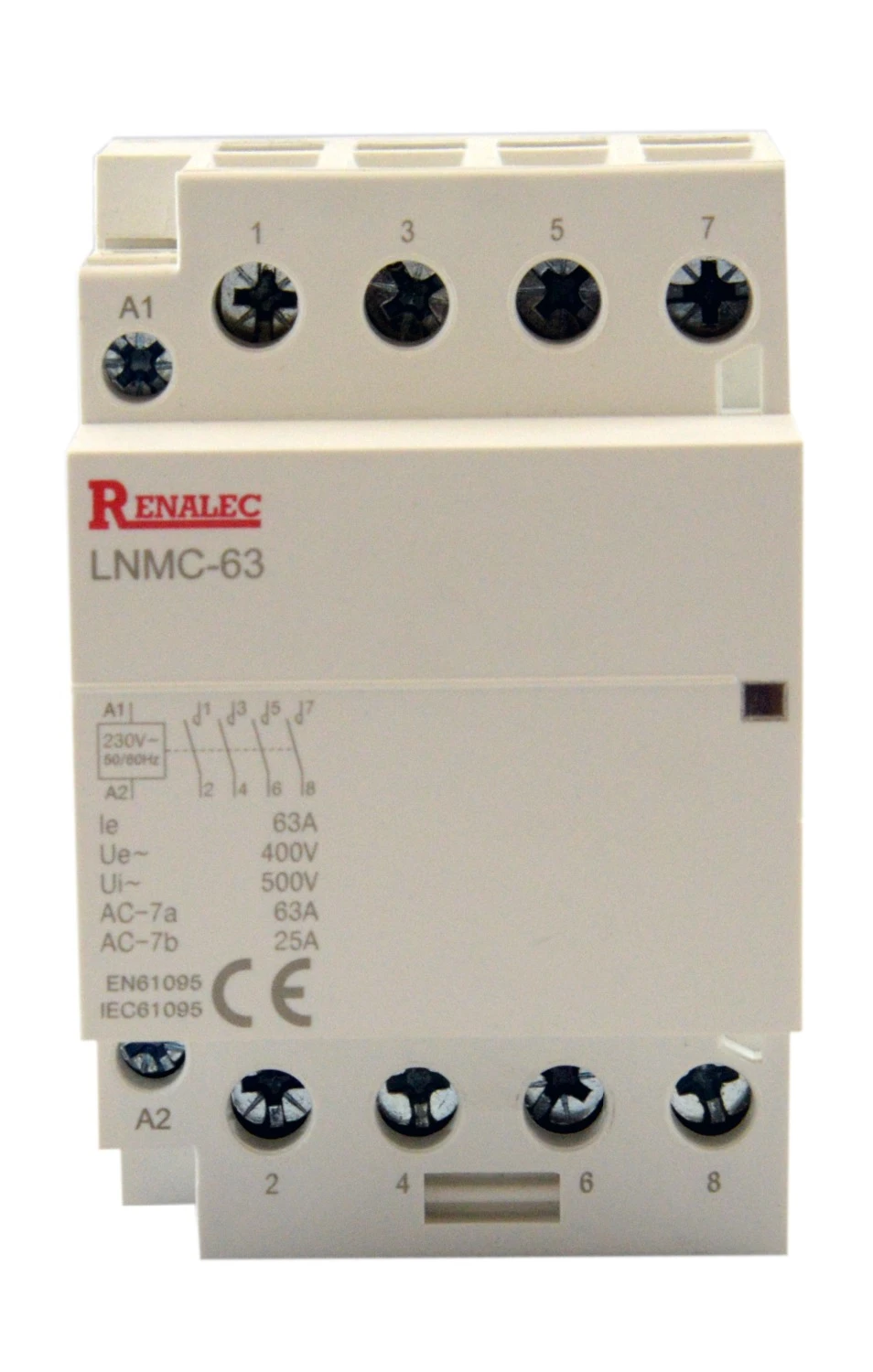 3 P/4 P 3NO 4NO 2NO2NC 63A 220/230V din рейка бытовой AC модульный контактор|Замыкатели| |