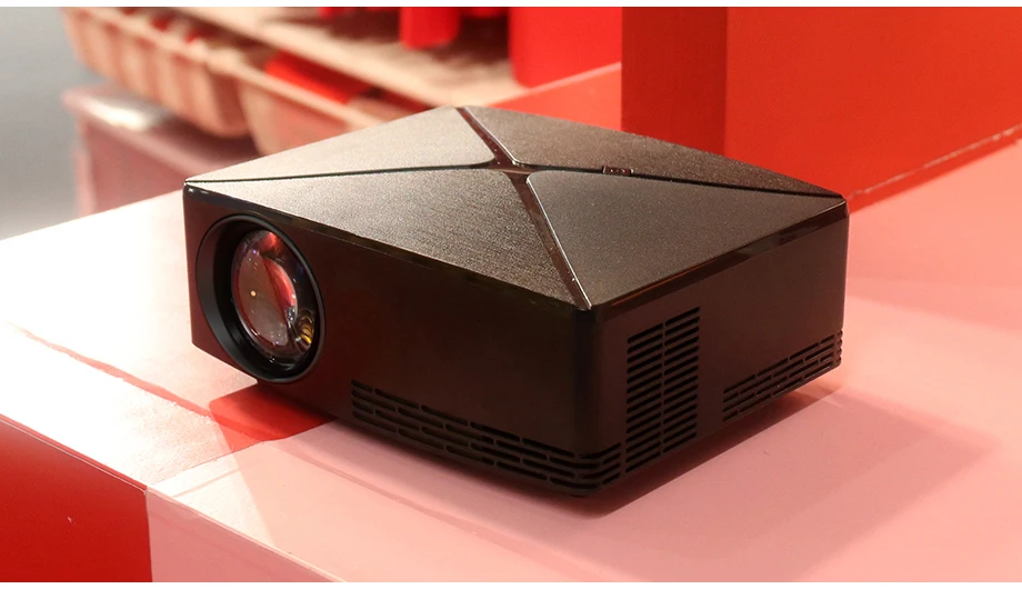 AUN Proyector C80 UP, разрешение 1280x720, 2200 люмен с Android wifi HD мультимедийный проектор для домашнего кинотеатра, дополнительный мини-проектор C80