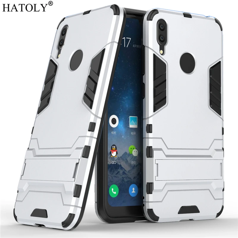 Silver Для huawei Y7 Чехол резиновый робот Броня оболочка Жесткий PC задняя крышка телефона для huawei Y7 защитный чехол для huawei Y7 - Цвет: Silver