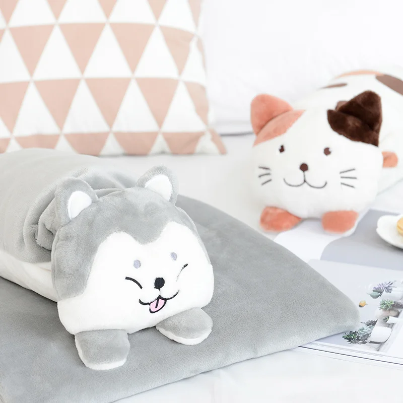 YEATION Cute Cartoon With Blanket Multifunction Waist Cushion Lumbar Support Pillow Sweet Gift |