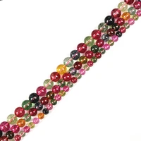 lovely beautiful mixed color crystal round beads new color 15 inches b518