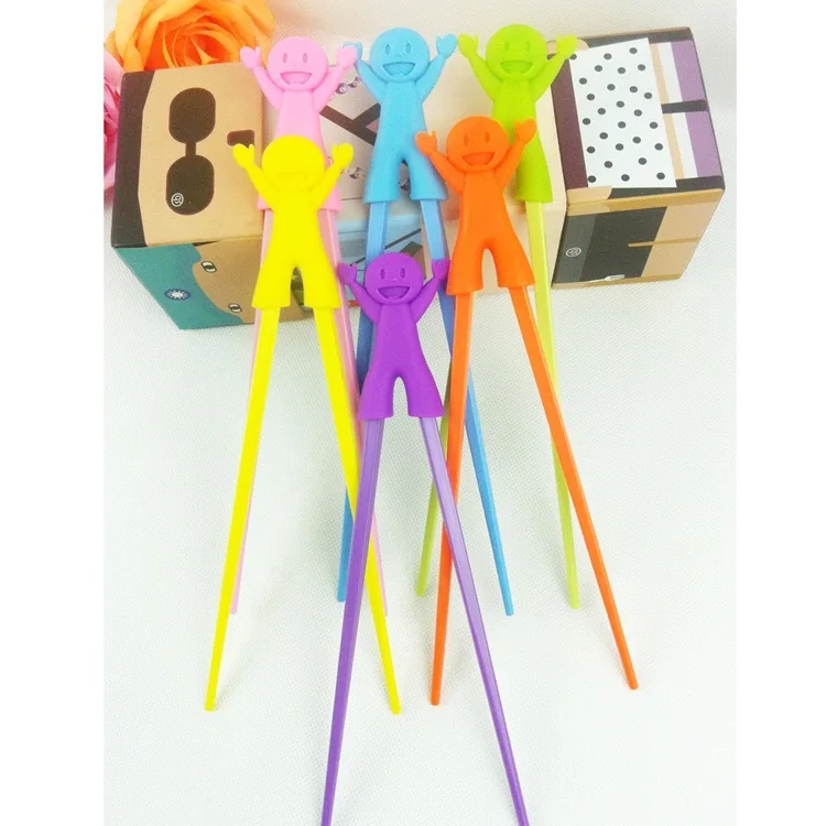 

200pairs Children's Plastic Chopsticks Children Learning Helper Training Learning Happy Plastic Toy Chopstick SN1927