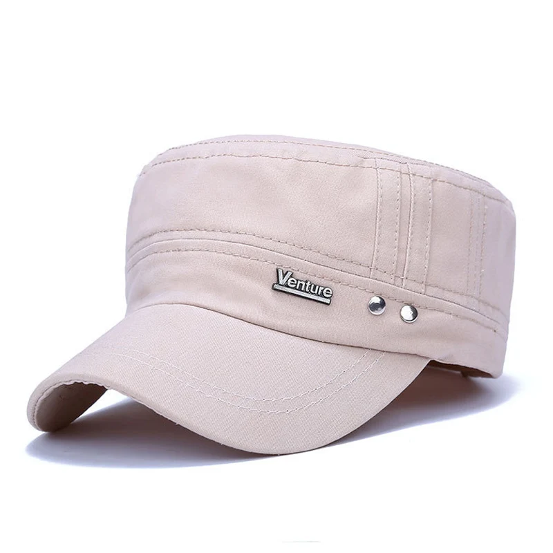 100% промытый Хлопок Военная Кепка Весна Осень Повседневная унисекс плоская кепка