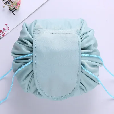 gray blue Qiaoduo Женская дорожная косметичка на шнурке органайзер для макияжа сумка-чехол для косметики Сумка Для Хранения Туалетных Принадлежностей - Цвет: gray blue