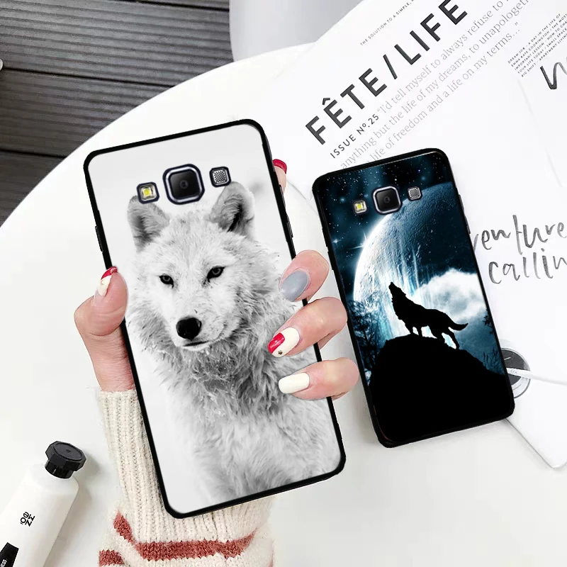 Силиконовый чехол волк на снегу для Samsung A2 Core A3 A5 A6 Plus A7 A8 A9 A10 A30 A50 A60 A70 A10S A30S A50S