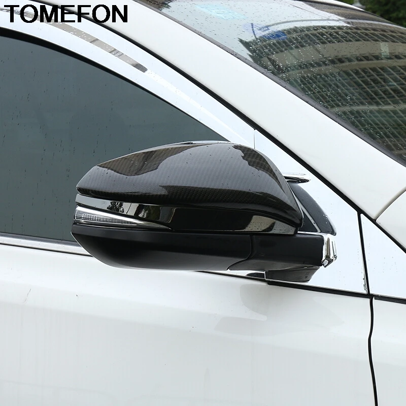 

Trims For Toyota Voxy Noah R80 2014 2015 2016 2017 2018 Door Mirror Cover ABS Plastic Carbon Fiber Paint Rear View Cap 2PCS