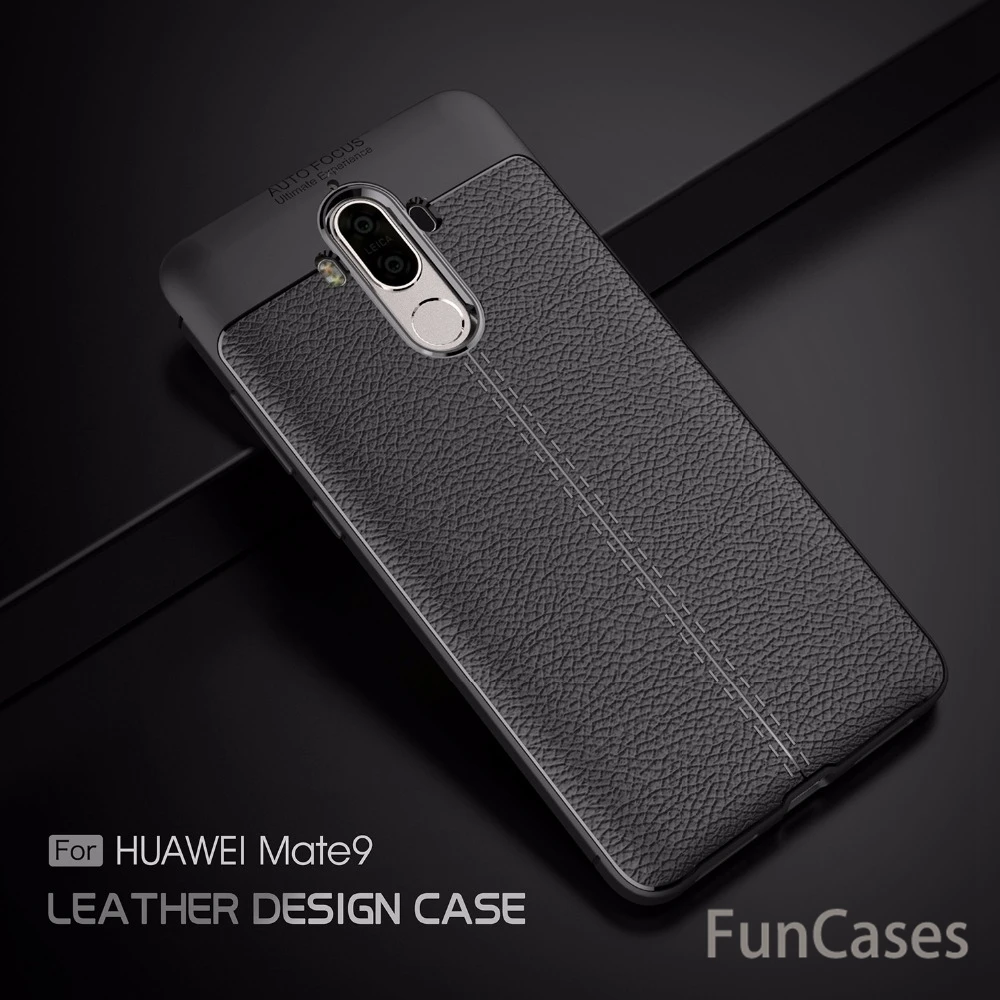Мягкие TPU кожа углеродного волокна крышка для huawei Коврики 9 чехол Fundas