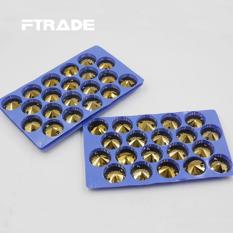 Высокое качество Золотой Гематит Цвет Круглые Пришивные стеклянные бусины с