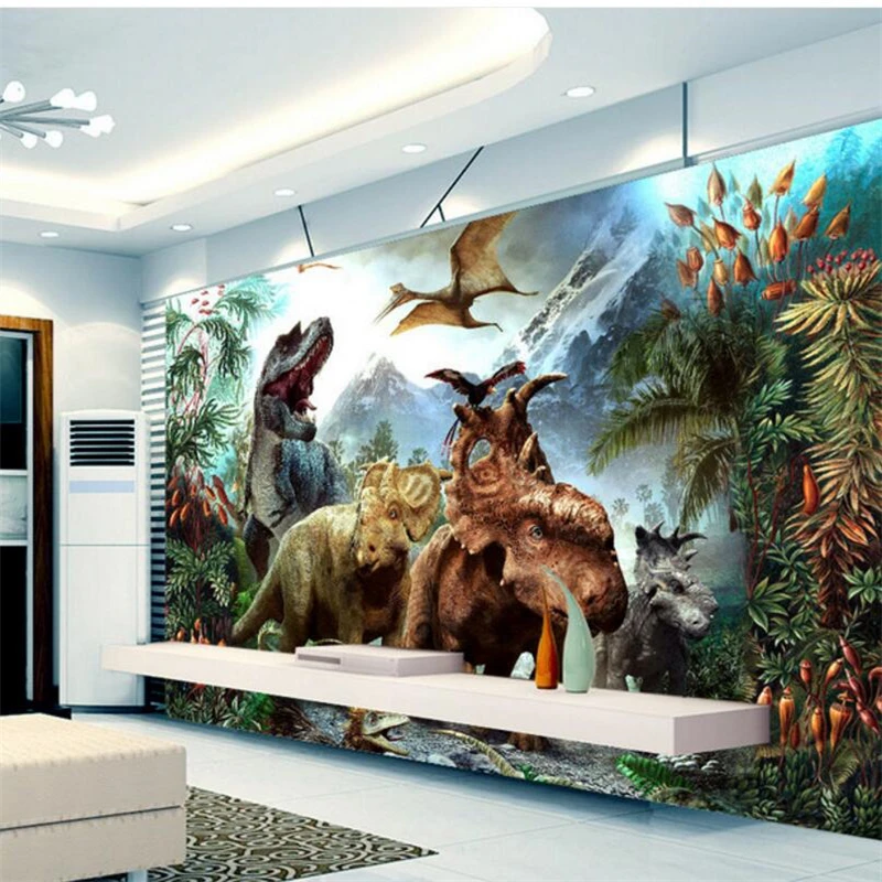 Обои Beibehang на заказ с изображением динозавра Настенные обои Фото 3 d TV для детской