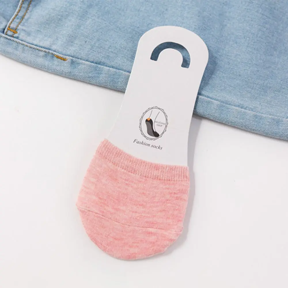 pink Г., Женские Простые однотонные носки, тапочки носки с коротким носком летние тонкие невидимые носки Модные женские носки - Цвет: pink