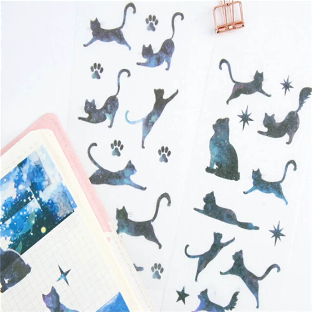 6Pcs/Set Star Cats Label Stickers Set Decorative Stationery For Moto Car &amp Suitcase Cool Fashion Laptop Toys | Игрушки и хобби