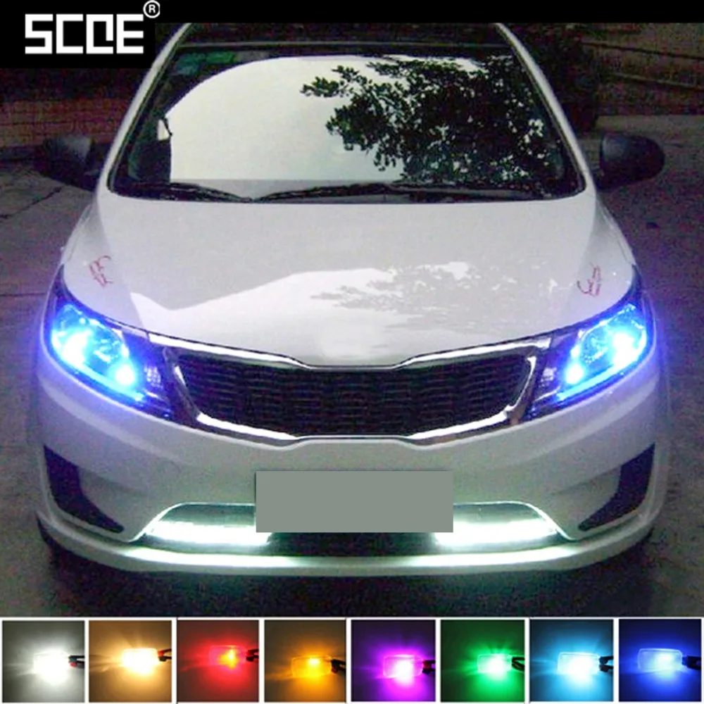 Светодиодный светильник SCOE для Kia Rio 1 2 K2 Ceed K3 K5 Forte Sportage Cerato Carens Sorento 2X12SMD |