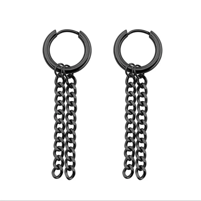 Новинка черный цвет в стиле панк зернистость для женщин и мужчин простая цепочка