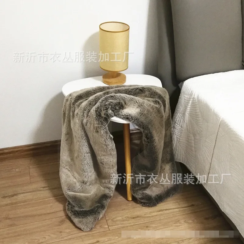 Плюшевое одеяло из искусственного меха для кровати дивана 150x200 см | Дом и сад