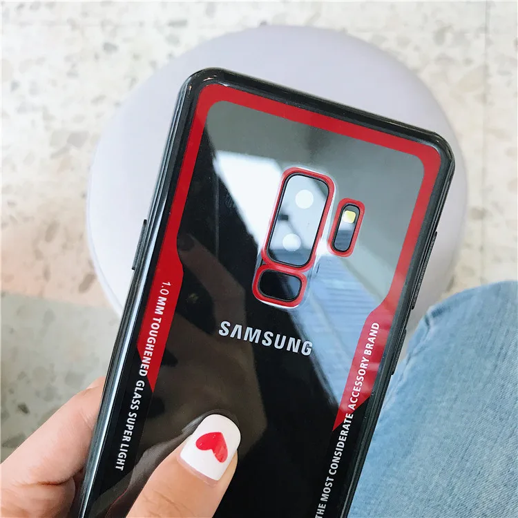 Чехол S9 Plus J3 J5 J7pro чехол с имитацией стекла для телефона Samsung S8 S7 Note 9 Note8 5 ТПУ Рамка