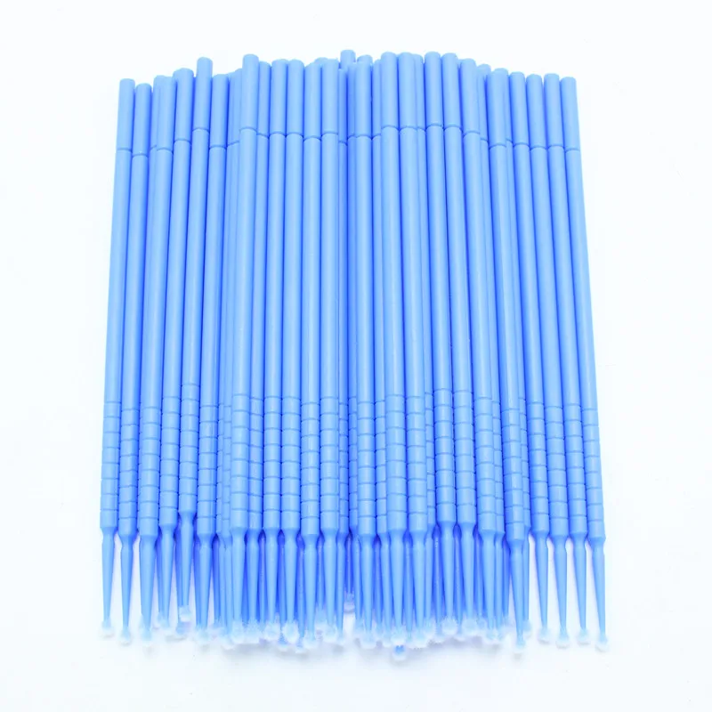 100 ⑤ упак. зубные микро кисти для ресниц нанесения клея наращивания без ворса