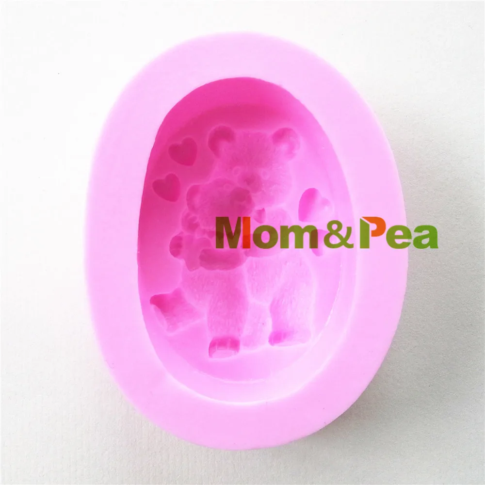 Силиконовая форма для мыла Mom & Pea 3D украшения торта в виде милых медведей 0874