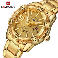 new fashion luxury brand naviforce men gold watches mens waterproof stainless steel quartz watch male clock relogio masculino