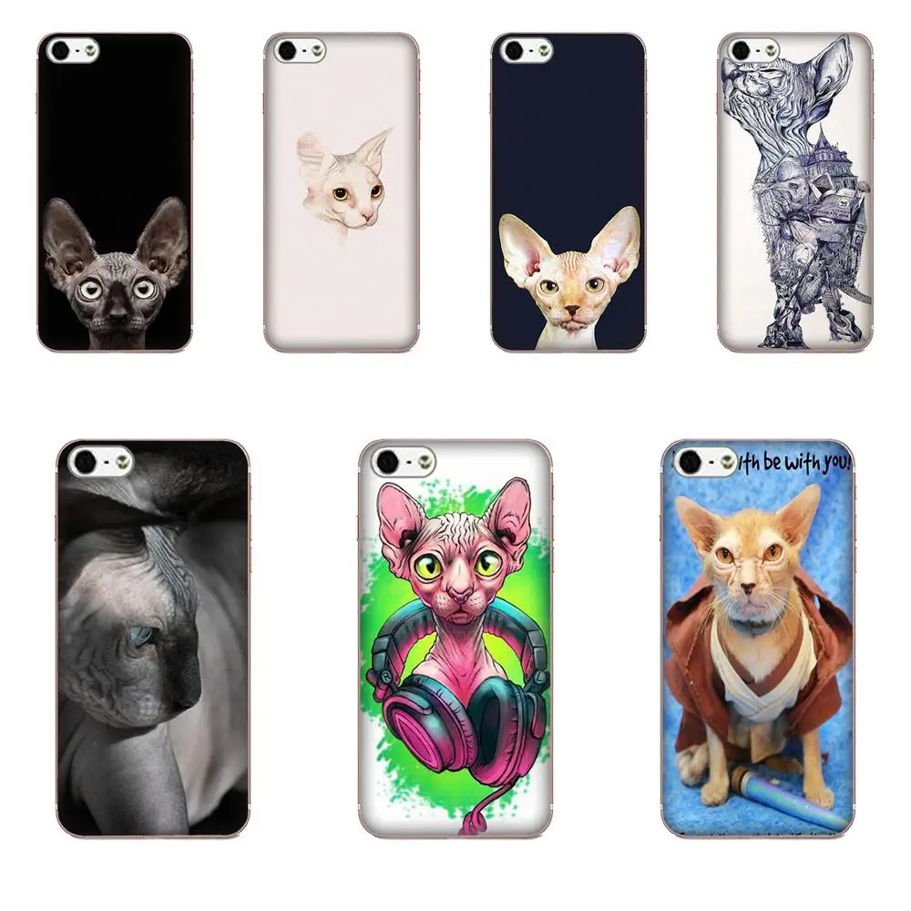 Sphynx Cat Kitty для Apple iPhone X XS Max XR 4 4S 5 5C 5S SE 6 6S 7 8 Plus Мягкий Силиконовый ТПУ прозрачный