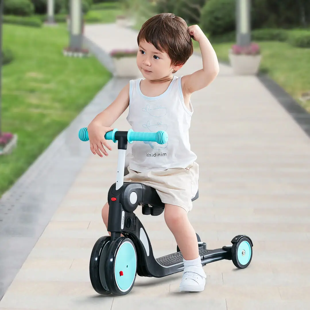 Детский трехколесный велосипед, скутер, ходунки для детей 2-6 лет, 5 в 1, многофункциональный трехколесный велосипед, игрушечный автомобиль