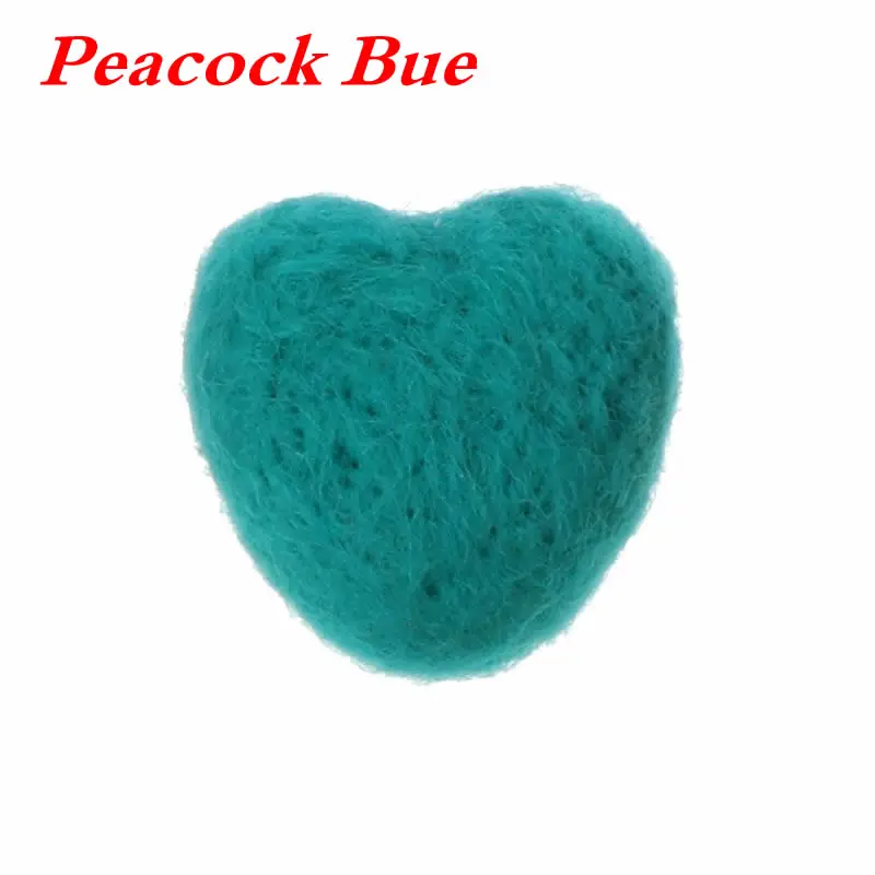 Peacock Bue Реквизит для фотосъемки новорожденных из фетра в форме любви реквизит для фотосессии ручной работы из фетра в форме сердца для маленьких девочек - Цвет: Peacock Bue