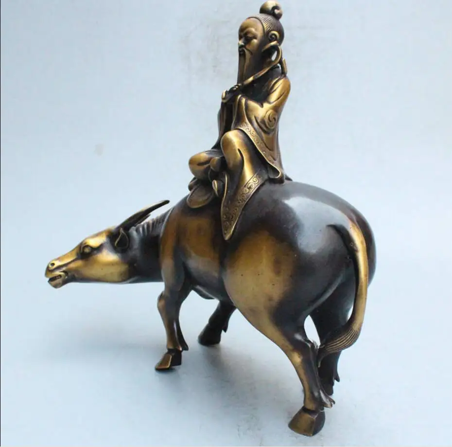 SCY 502+++Pure copper ornament Laozi riding ox Lao King bull's home decoration | Дом и сад