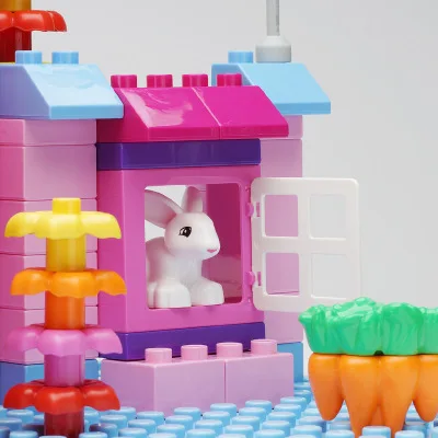 100 шт. мечта Princess Prince замок домик блоки маленького размера идущие большой duplo