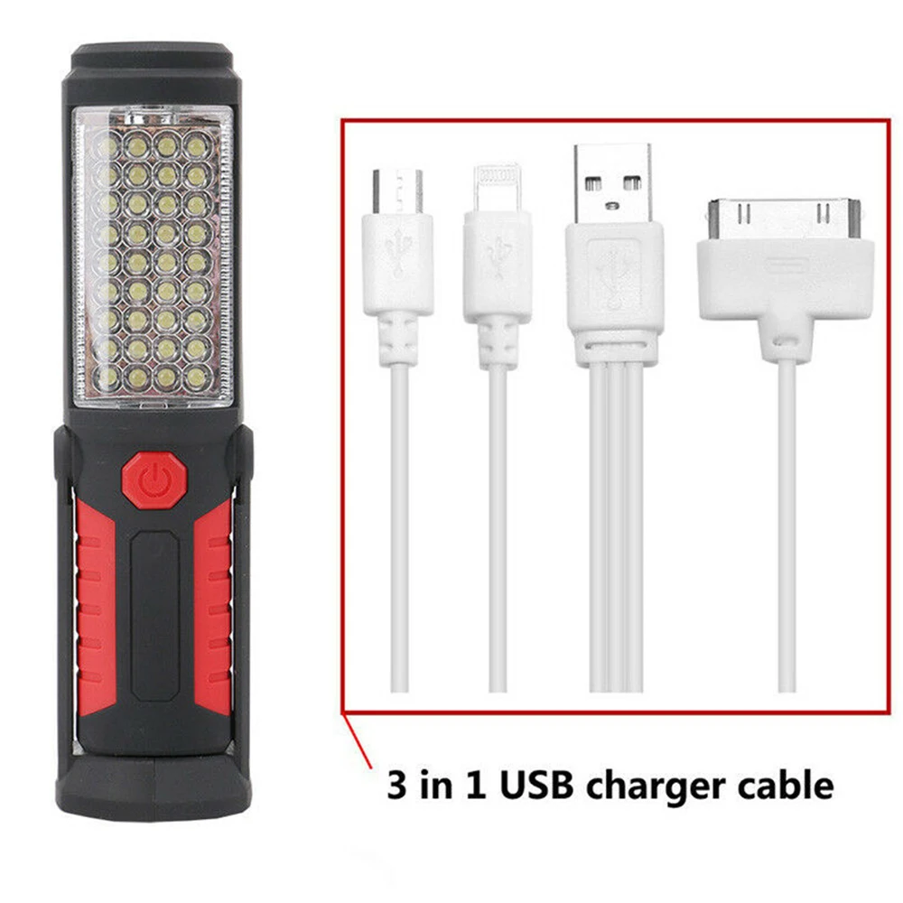 Лидер продаж перезаряжаемый COB + 5LED ручной фонарик магнитный гибкая