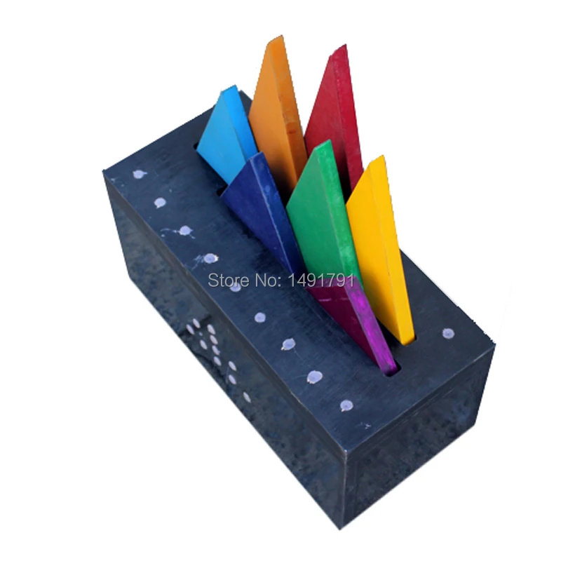 

Takagism game Reality Room Escape props magic seven colour wooden board