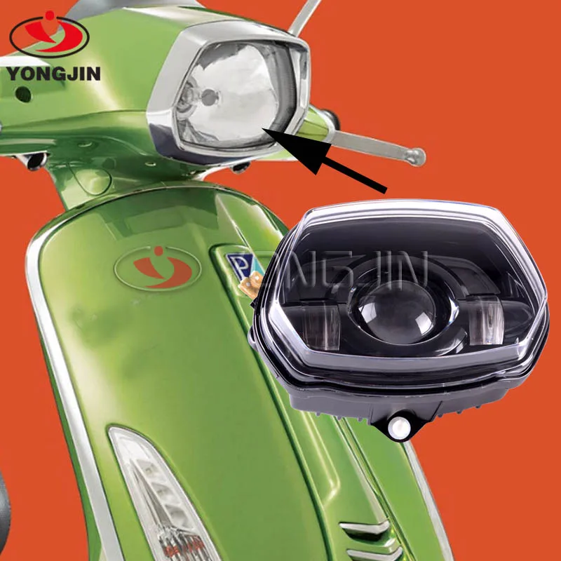 Мотоциклетная светодиодный ная светодиодная фара высокого качества для Vespa Sprint| |