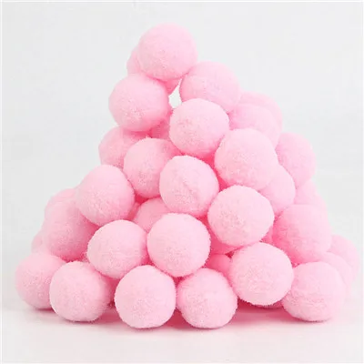 13 Pink 25 мм помпон меховой шарик плюшевый ручной работы Diy Материал Раннее Обучение креативная Рождественская Домашняя вечеринка украшения «сделай сам» ремесло поставки 20 г - Цвет: 13 Pink