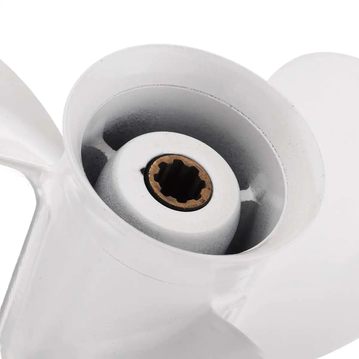 

9 1/4 x 10 Boat Outboard Propeller For Yamaha 9.9-15HP 63V-45945-00-EL Aluminum Alloy White Marine Propeller 8 Spline Tooth