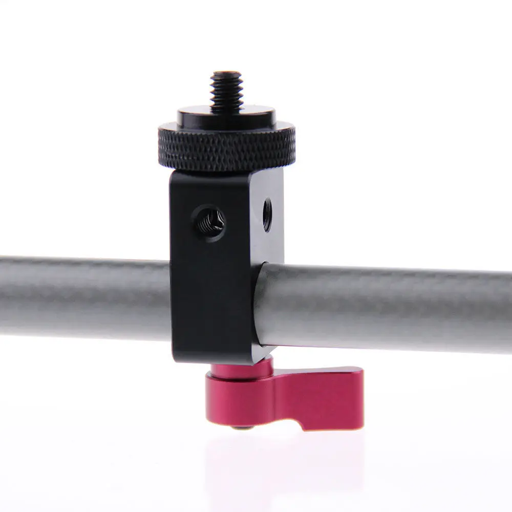CAMVATE Single Rod Clamp 15 мм с 1/4 &quotкрепежным винтовым адаптером (M5 Вращающаяся ручка